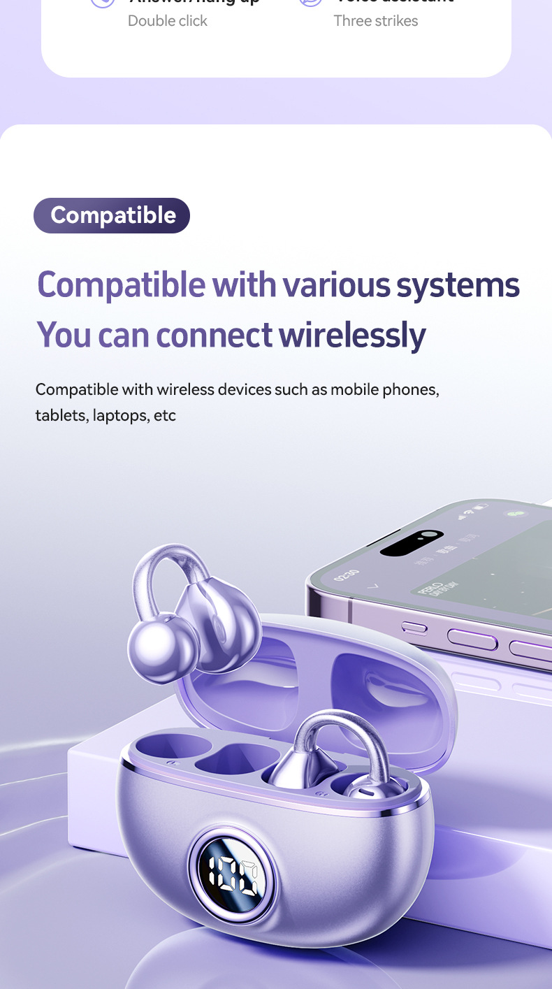 Clip de oído esférico M97 auriculares bluetooth auriculares transfronterizos explosión auriculares inalámbricos huqiang bei fábrica OWS abierto modelo privado en stock pic 18