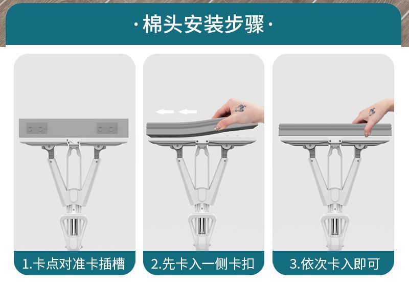 海绵拖把2025新款家用一拖净吸水对折式免手洗德棉头干湿两用拖把详情11