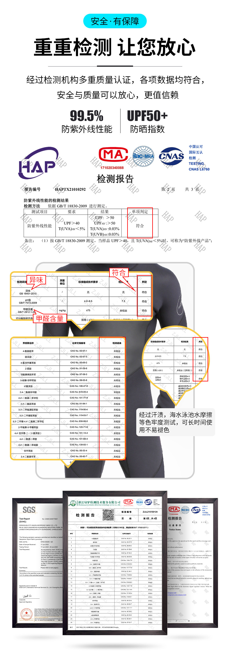 鲨巴特1.5mm连体泳衣男保暖防寒潜水服 长袖连体长裤防晒潜水衣详情2