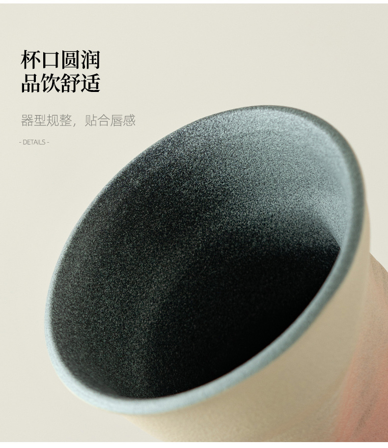 复古咖啡杯手工褶皱杯手捏水杯咖啡杯子陶瓷纸杯创意跨境定logo详情10
