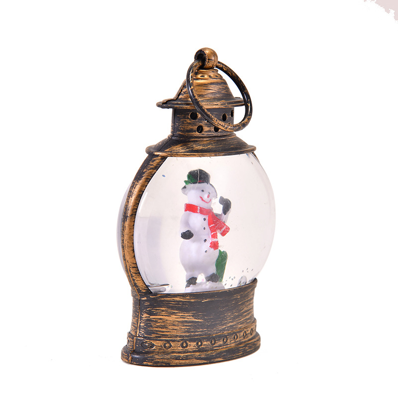 New Christmas decorations, water-filled oval small horse lanterns, interior handicrafts, table ornaments, hand-carried small oil lamps, Christmas atmosphere decoration pic 11