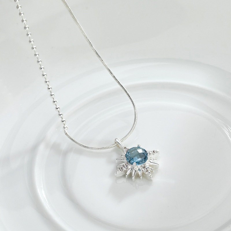 柏伶饰品时尚雪花项链高级感日韩系列小清新锁骨链轻奢锆石锁骨链详情8