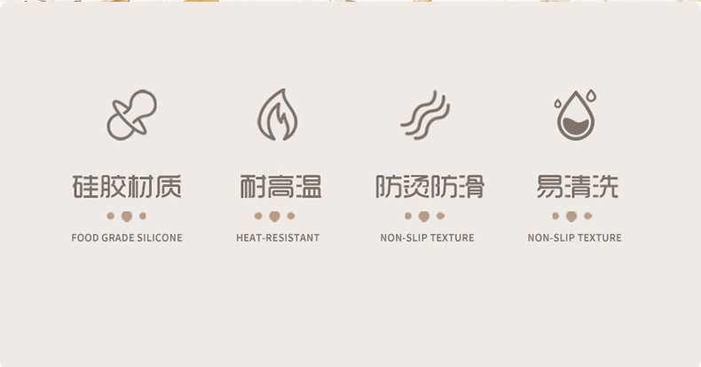 跨境爆款卡板硅胶杯垫餐垫防滑隔热防湿简约防水柔软环保材质定制详情4