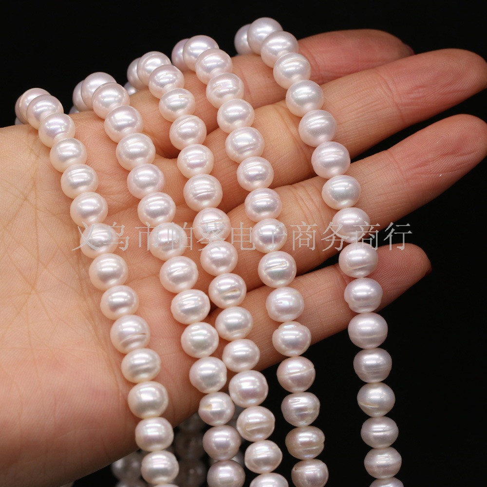 Exquisite natural freshwater pearl round beads DIY jewelry accessories, handcrafted jewelry necklaces, bracelets, pendants, wholesale and production pic 6