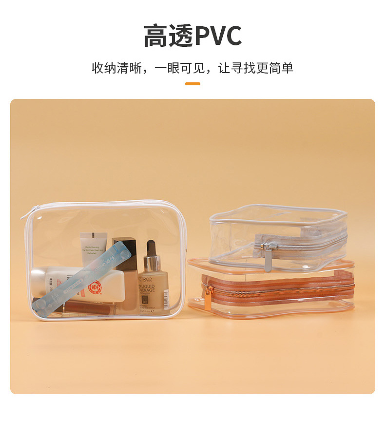pvc化妆包小众设计ins风手提大容量旅行便携护肤收纳洗漱袋日用百货卫浴用品详情2