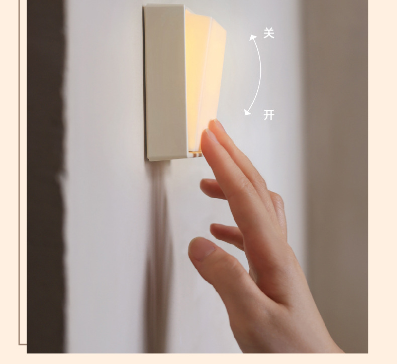 Rocker switch night light, USB charging, stepless dimming, desktop eye-protecting desk lamp, magnetic bedside timer in the bedroom pic 5