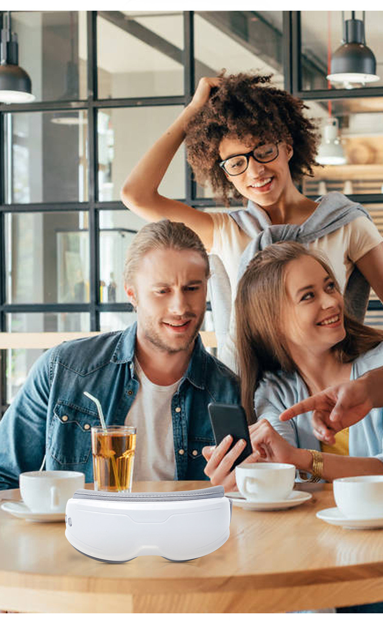 Hot-selling eye massage device, massager, hot compress, vibration to relieve eye fatigue, dark circles, smart eye protection device, eye mask K80 pic 19