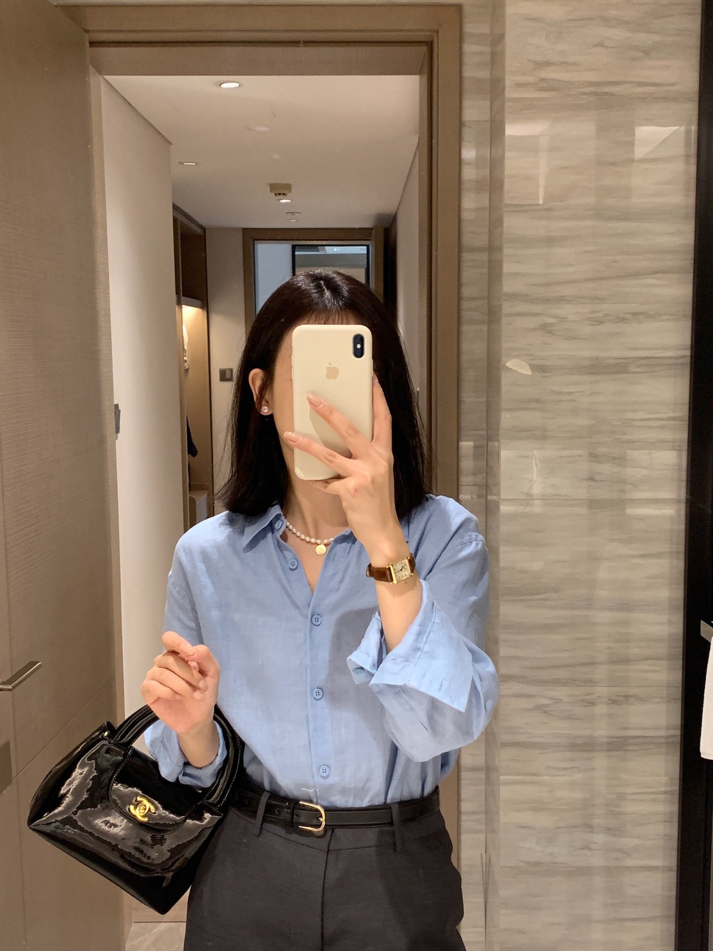 020810 春季新款女士刺绣亚麻平纹纯色简约宽松通勤舒适衬衣衬衫详情21