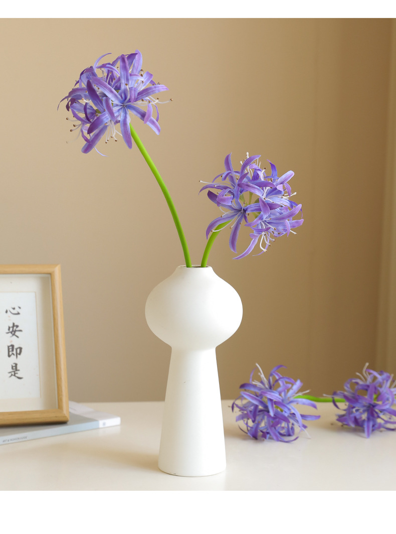 桔茉家居彼岸花摆件仿真曼珠沙华风雨兰摄影道具样板间装饰宠物园艺花盆容器详情24