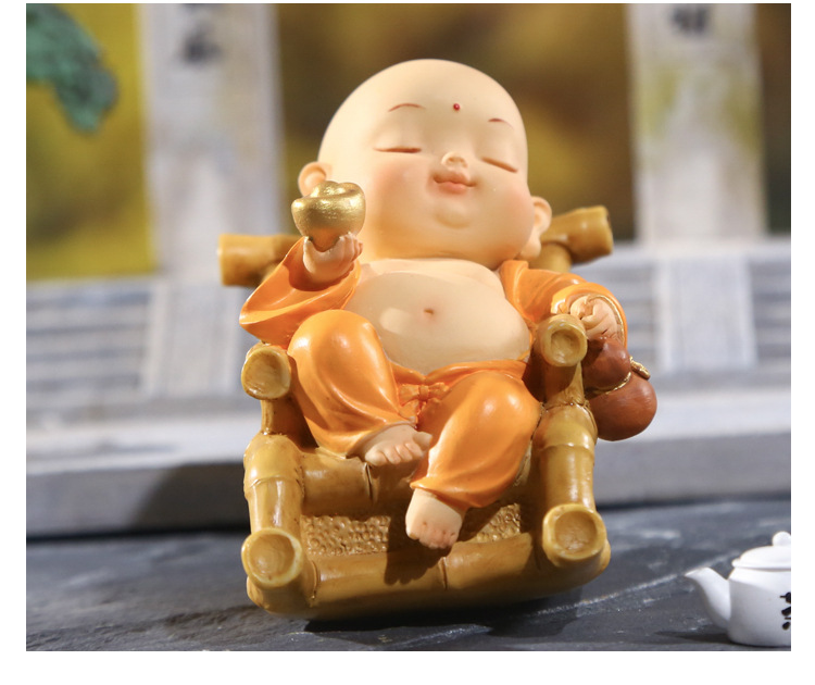 New small Maitreya lounge chair, Chinese-style tea room table decoration, accessories, gifts, and decorative items pic 14