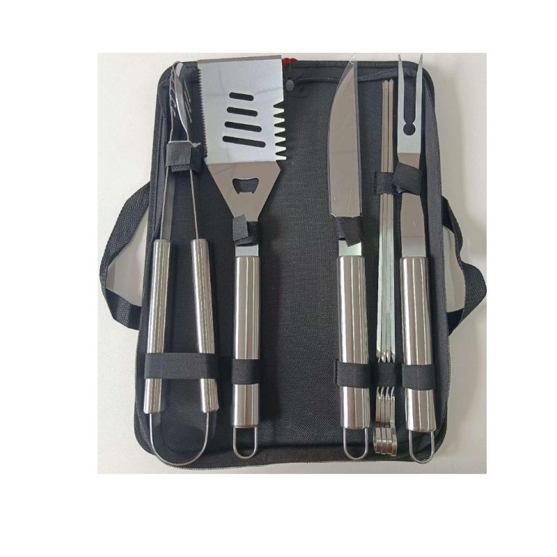 Factory direct supply of stainless steel barbecue grills, spatulas, forks and clamps, three-piece set, BBQ camping, outdoor and family gathering barbecue equipment pic 4