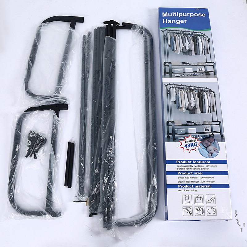 定制晾衣架落地挂衣架家用晒衣架大学宿舍室内简易折叠衣帽架详情10