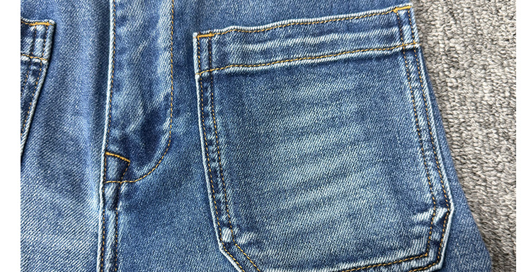 PL blue jeans for men and women, high-waisted loose, casual, versatile, wide-leg trousers with patch pockets, European and American style 2026 new style pic 12