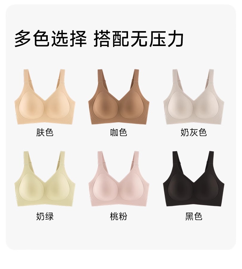 无痕内衣女大胸显小聚拢全罩杯薄款防下垂收副乳大码塑型文胸罩夏详情22