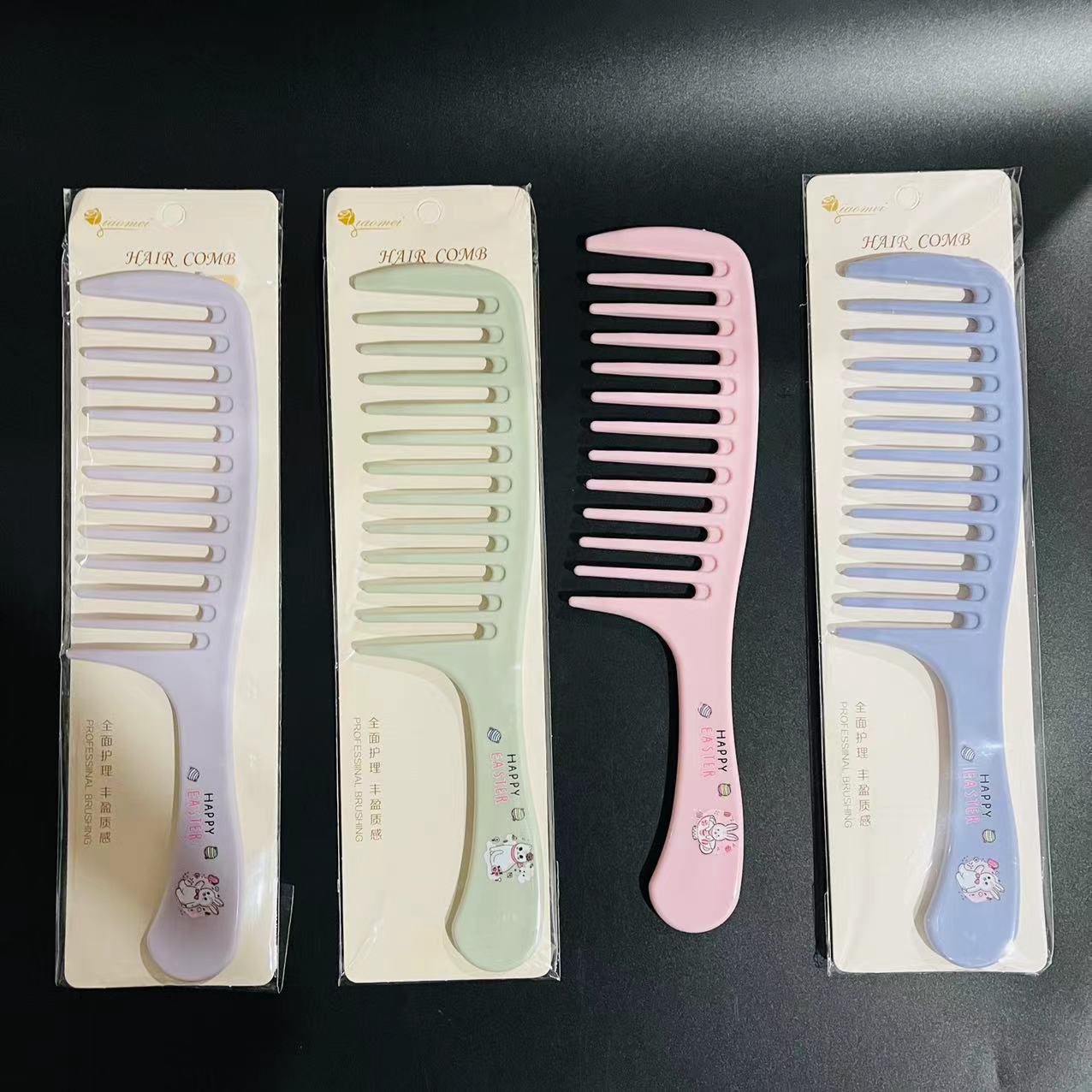 【 Zone 3-13 】3003 large-toothed comb 20/ package 1000/ piece Hair comb Large-toothed large Comb, large-wave curly hair comb, Plastic comb, wide-toothed thick hair comb 1 yuan store supply batch pic 5