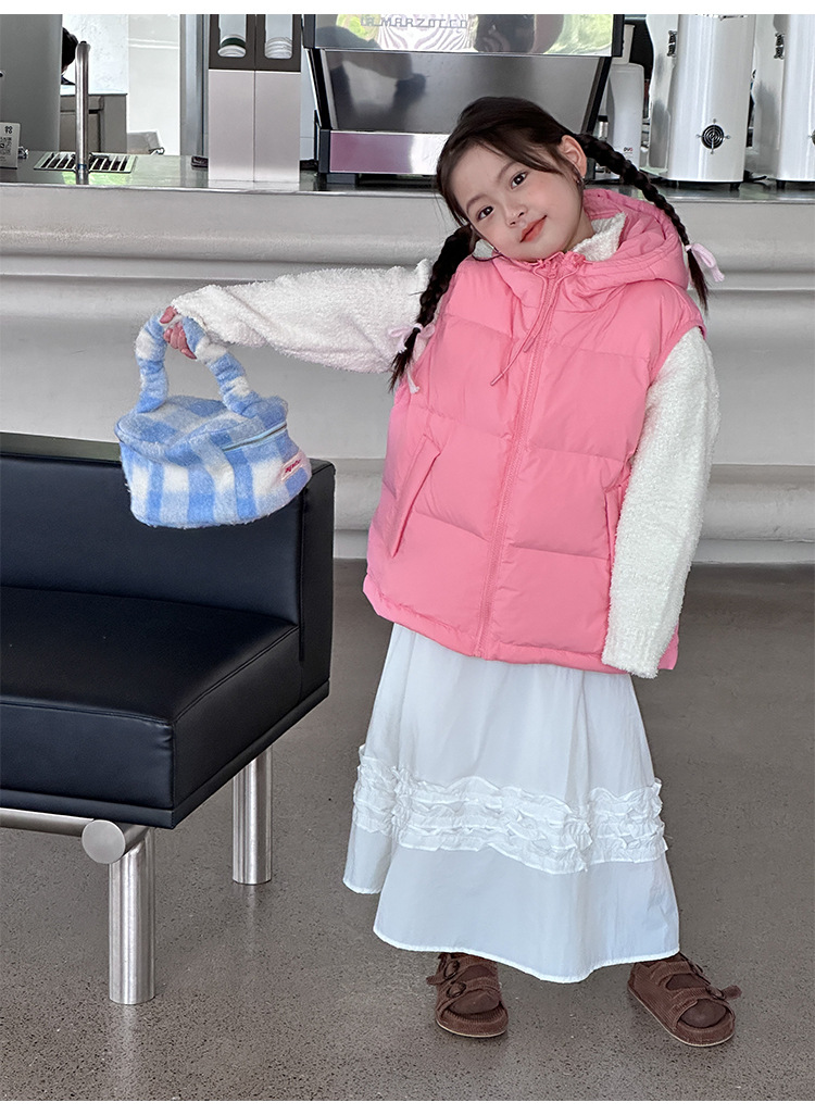韩国童装儿童羽绒马甲秋装背心外穿男童女童幼儿园背心亲子装坎肩详情9