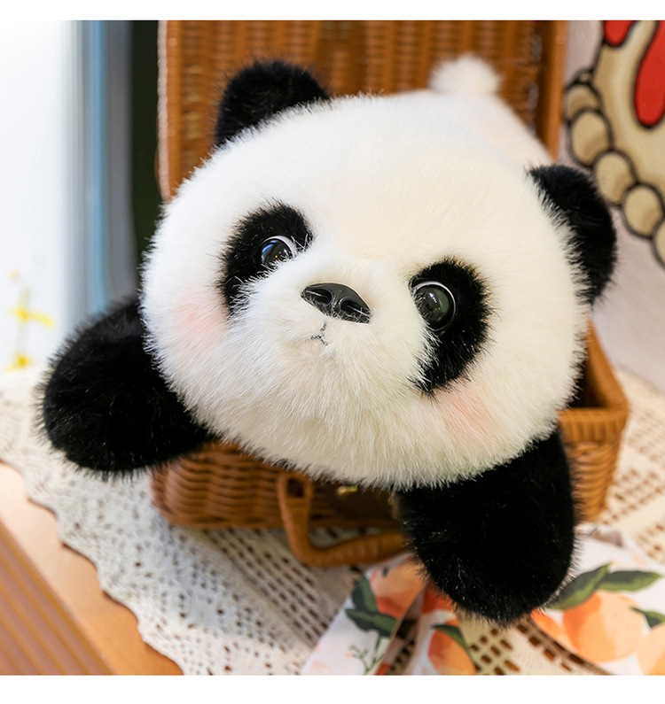 趴姿泡泡熊猫公仔动物园动物大熊猫国潮毛绒玩具玩偶女生礼物批发详情24