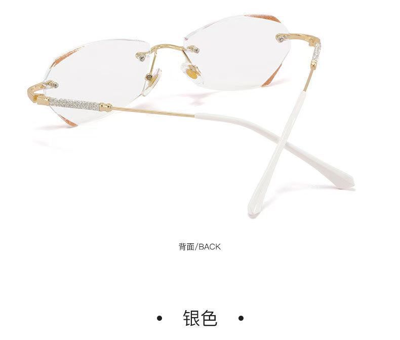 New light luxury frameless anti-blue light reading glasses for women: Light luxury, fashionable, elegant, youthful and eye-protecting reading glasses pic 14