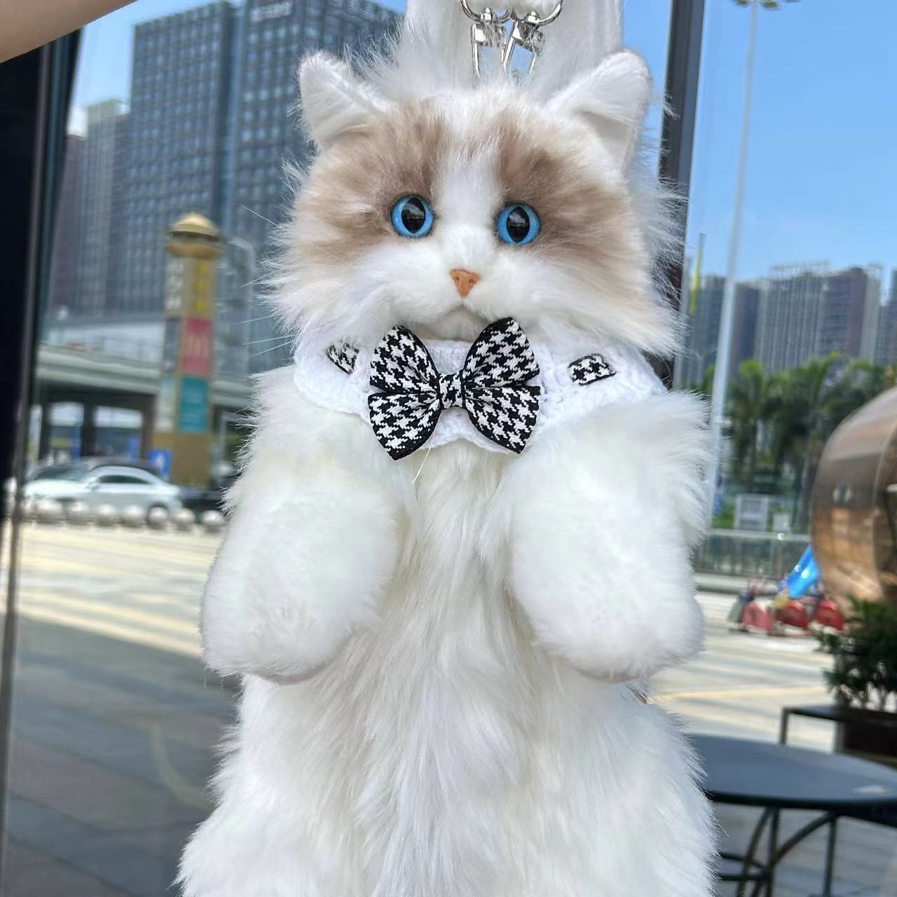 抖音同款仿真布偶猫背包小猫咪玩偶公仔毛绒布娃娃玩具生日礼物女详情13