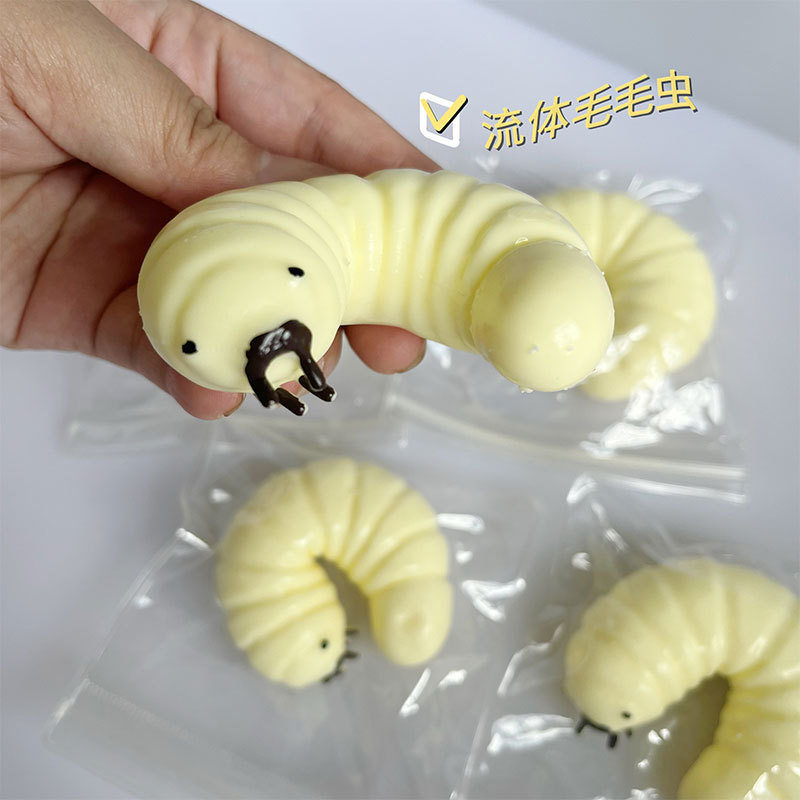 恶搞解压毛毛虫创意减压面包虫捏捏乐上课无聊发泄整蛊慢回弹玩具详情3