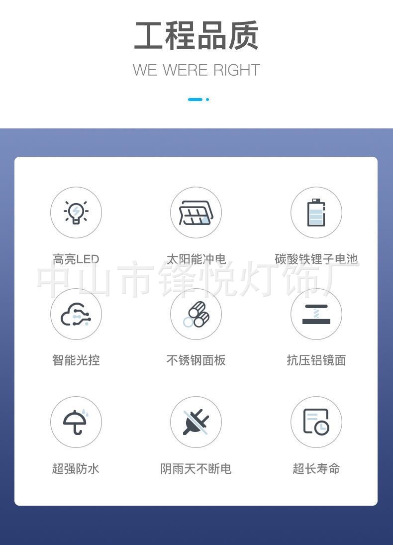 太阳能灯家用户外庭院灯新农村led大功率投光灯超亮防水详情12