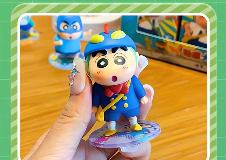 新款蜡笔小新动感大作战潮玩手办盲盒卡通车载摆件桌面饰品小礼品详情19