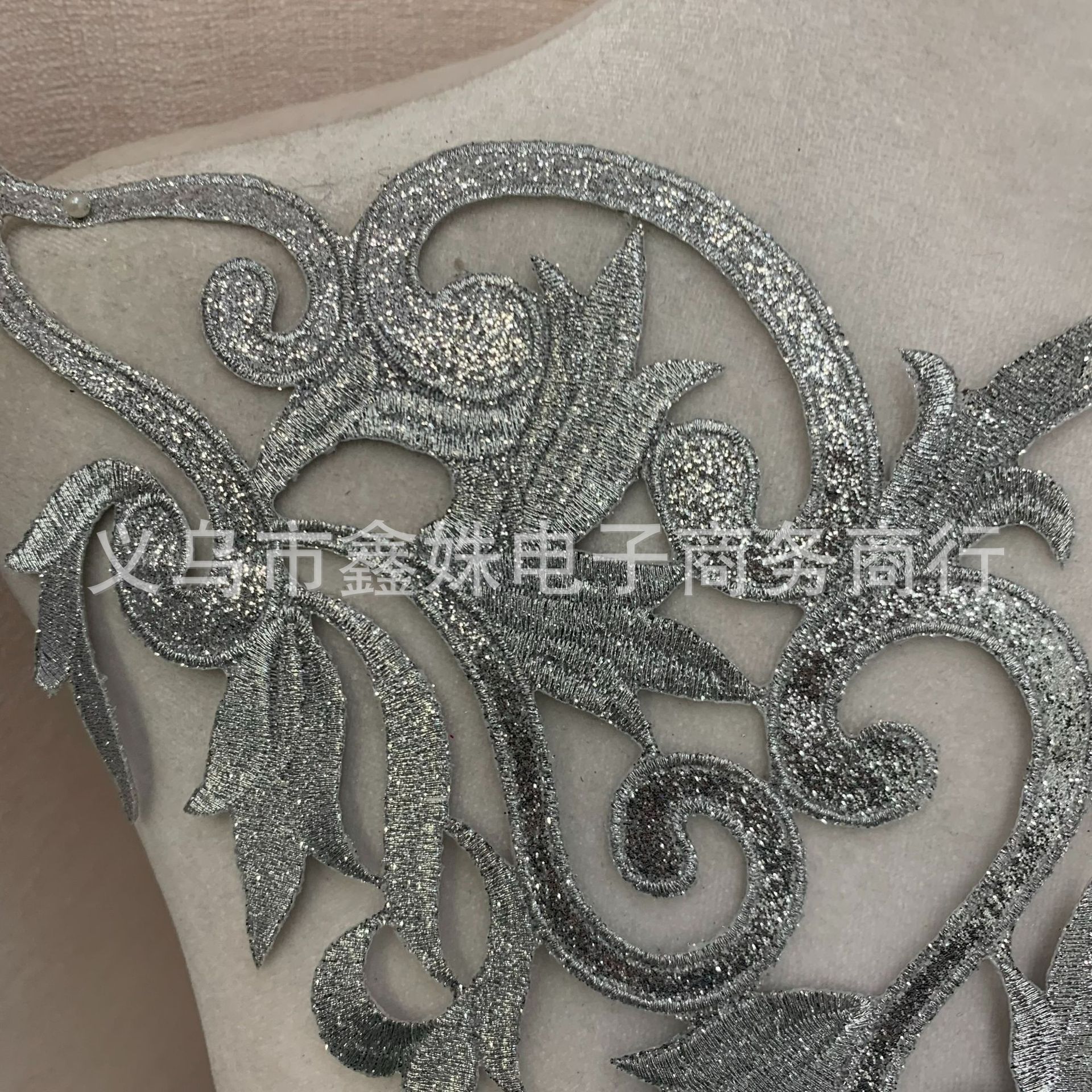 Net bottom, strand embroidery, collar flower, polyester silk embroidery, false collar, wedding accessories, chest collar pic 4