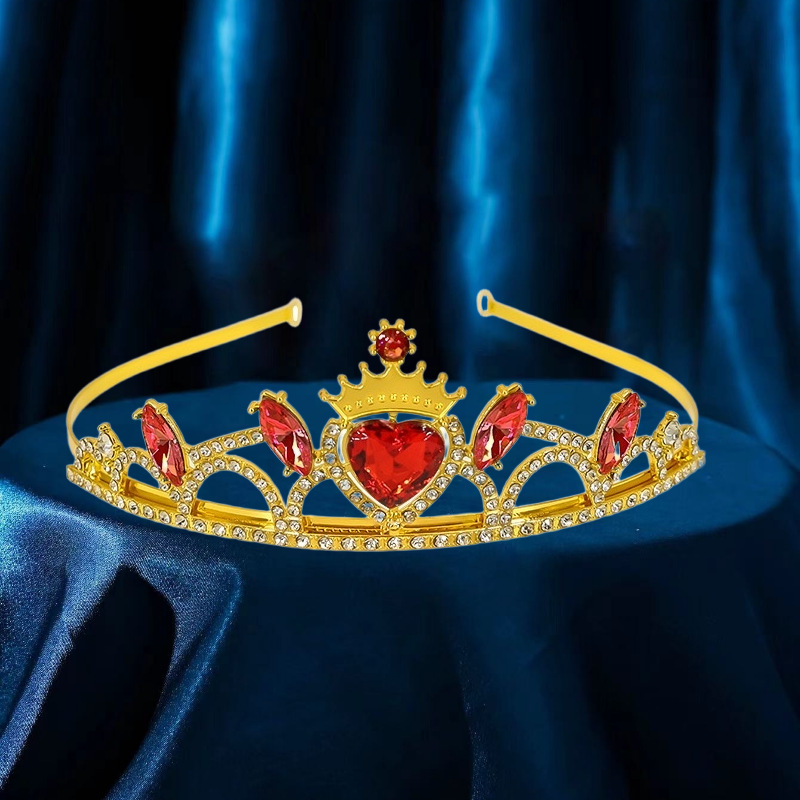 欧美式新娘皇冠水滴水晶发冠项链公主王冠生日婚礼水晶奢华大皇冠详情6