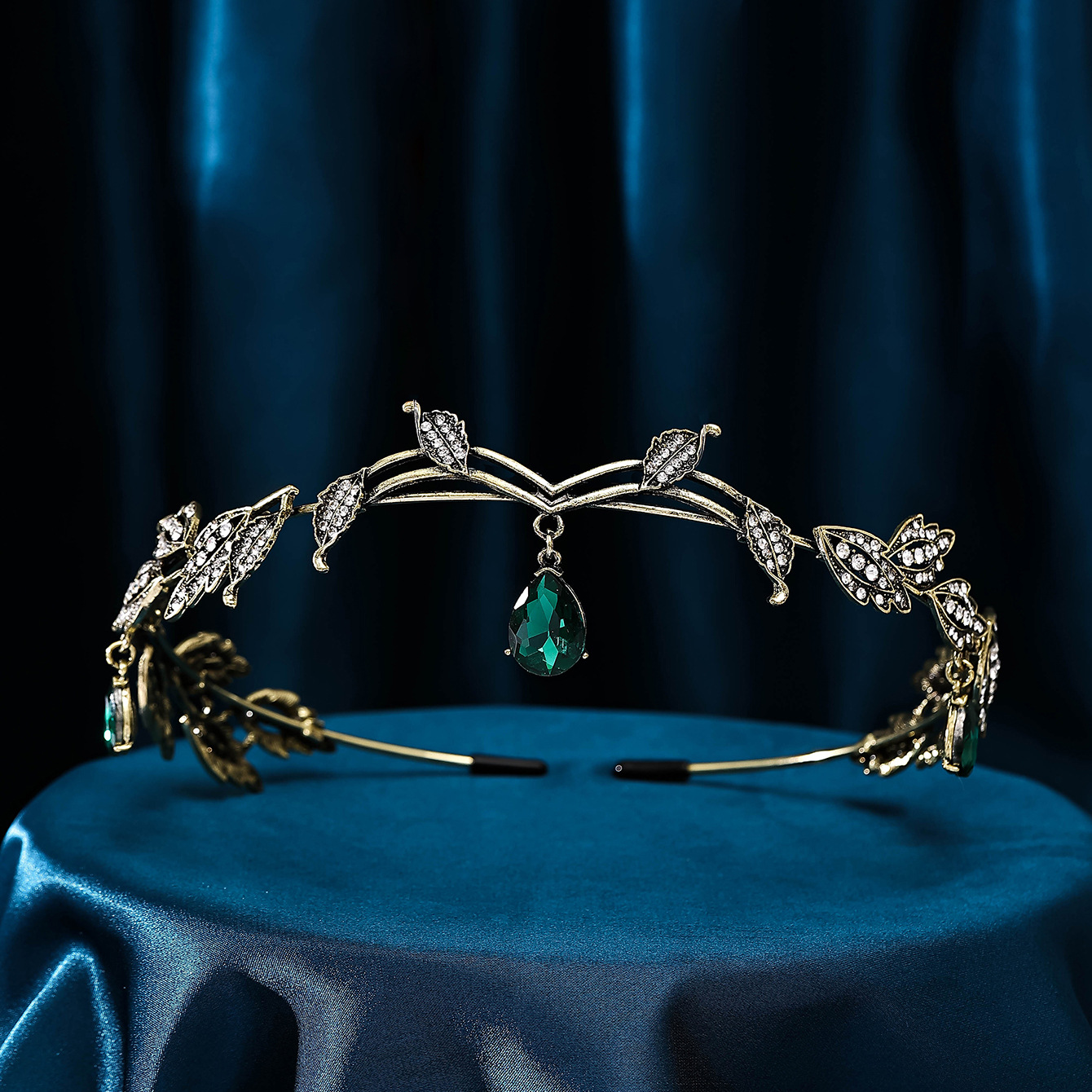 Forest-themed, super fairy-like, versatile silver rhinestone hair-pressing headband, a niche Internet celebrity with a high-end, thin-edged headband for going out pic 15