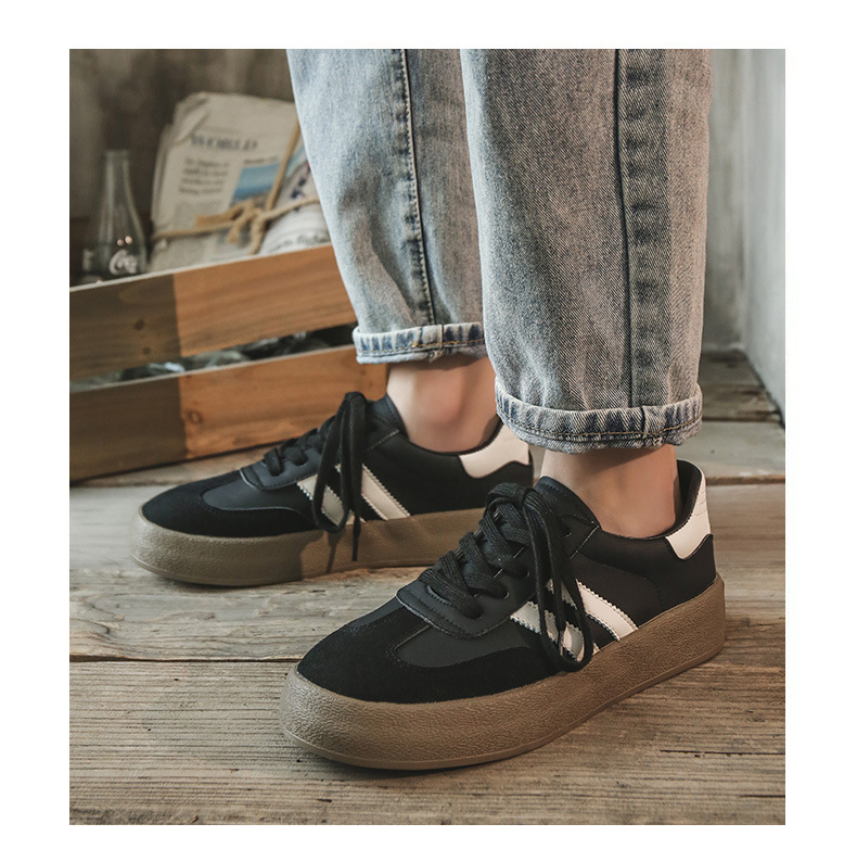 男女同款真皮德训鞋2024新款爆款情侣复古德训小白鞋男新款帆布鞋详情6