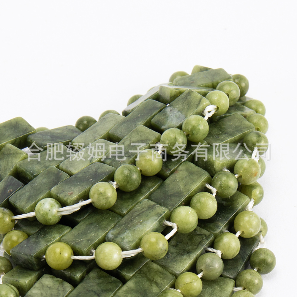 玉石按摩面部护理眼罩岫岩绿风玉软枣玉面部玉石眼帘手工编织跨境源头工厂详情28