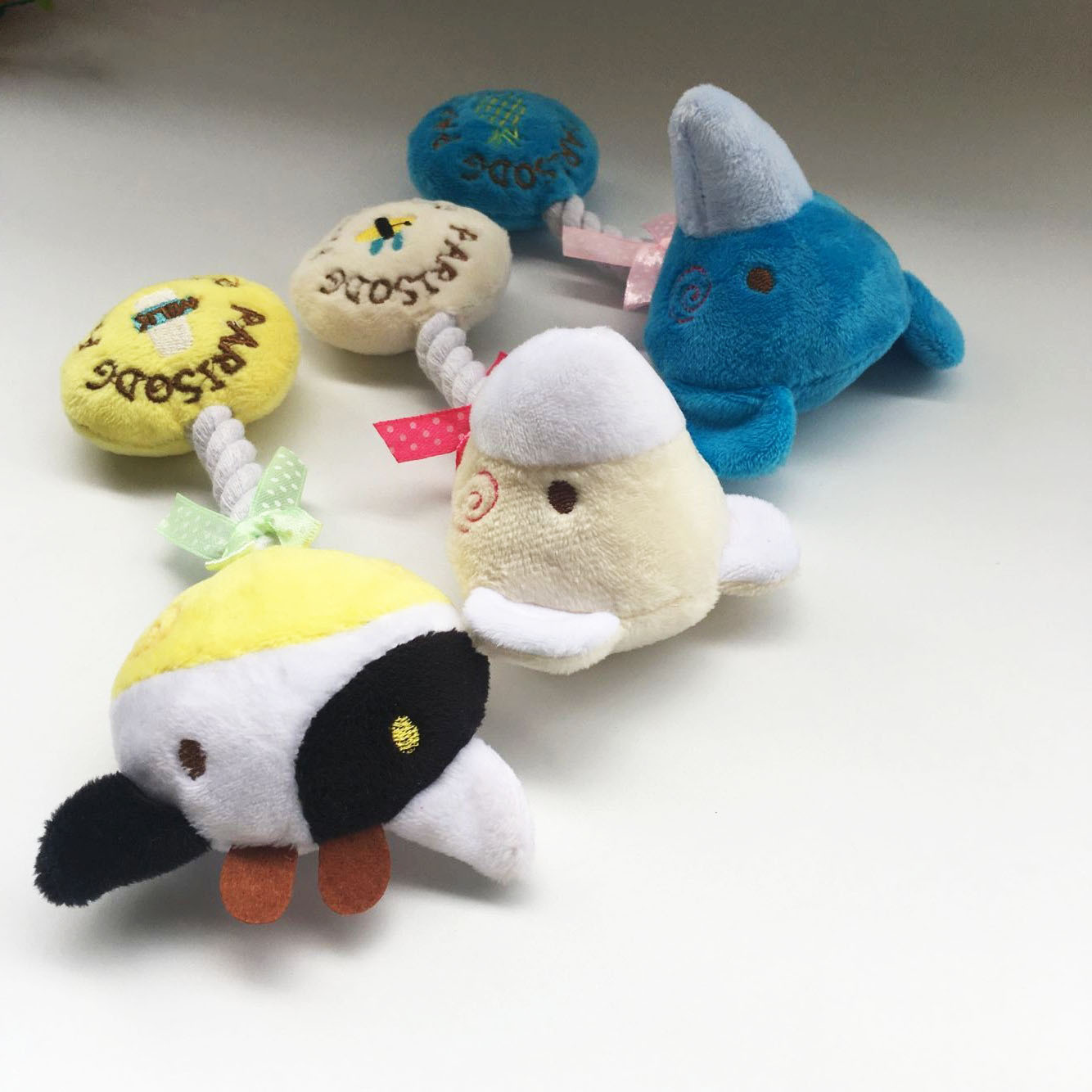 Cat and dog teething, teeth cleaning, plush sound-making toys with cotton ropes, bull and bear combination cloth toys, pet dog supplies pic 9