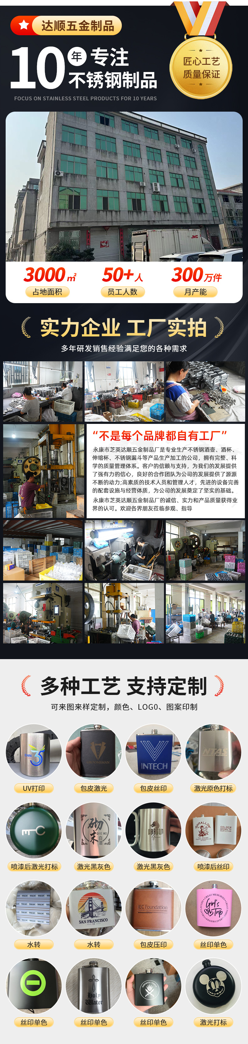 亚马逊不锈钢小酒壶1-18oz随身便携式车载水壶不锈钢酒壶酒瓶外贸详情1