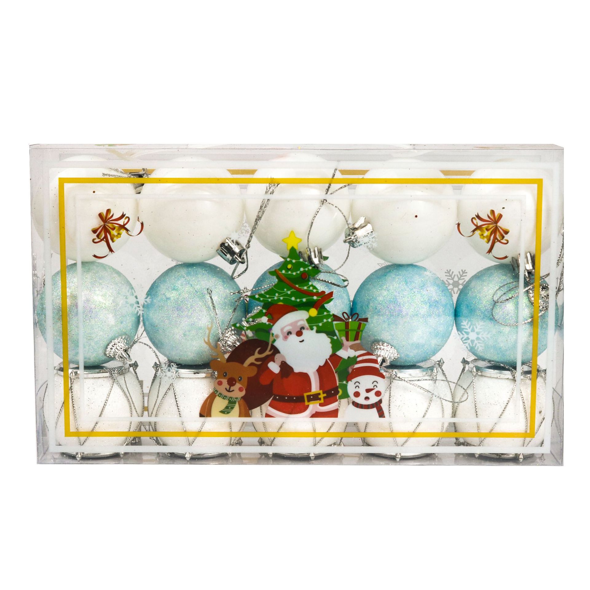 Christmas decorations: 5cm small Christmas pendant, multiple packs, Christmas ball gift pack, multiple boxes of small drums and bells, 15 pieces each pic 6