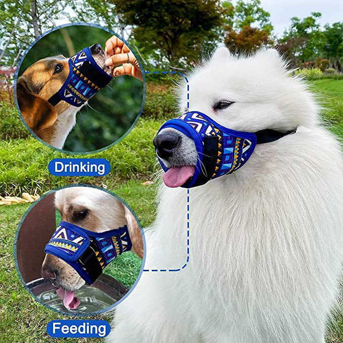 2025 Cross-border new dog mouth cover, long-mouthed dog anti-random eating and anti-biting dog mask, small, medium and large dog face mask in stock pic 5