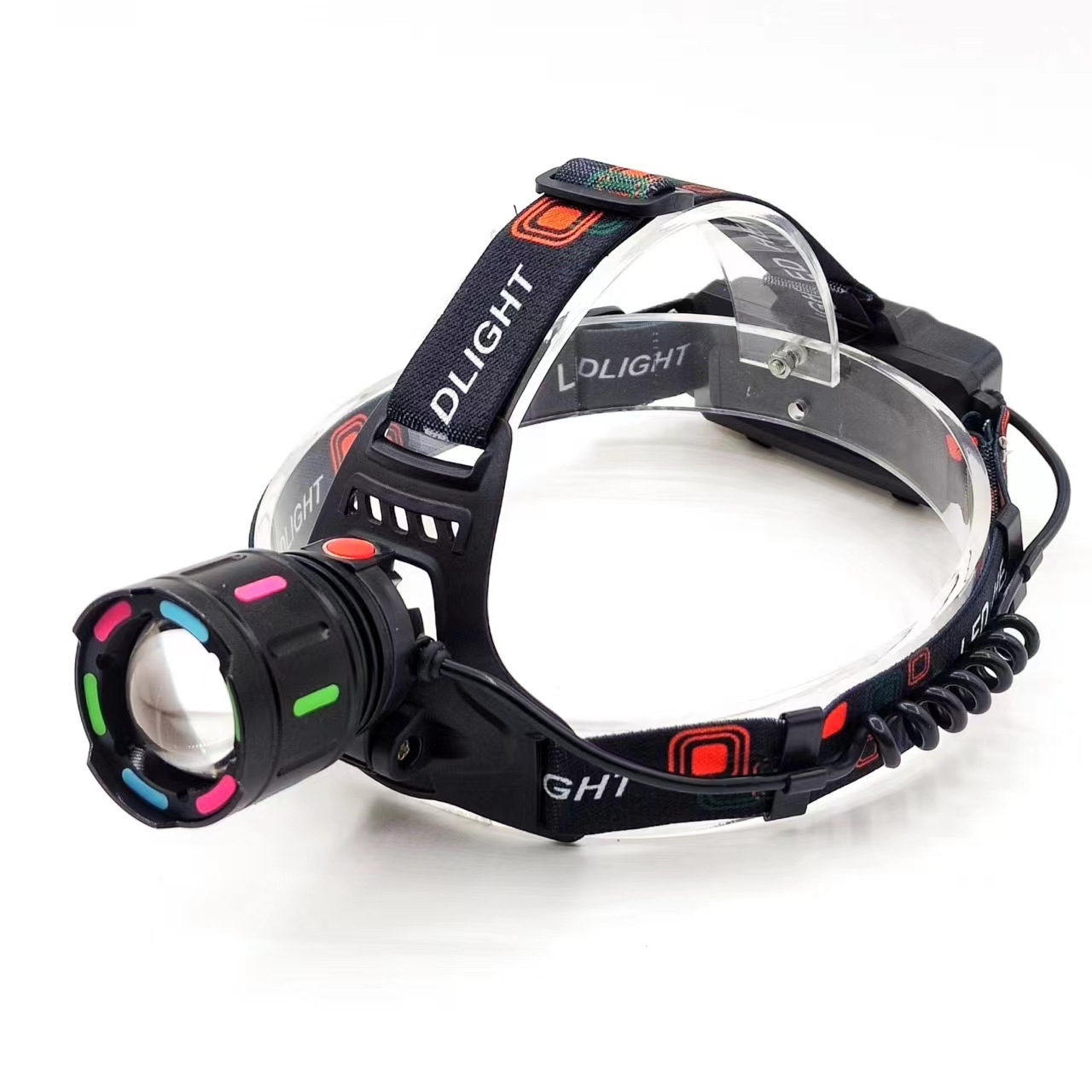 Amazon Cross-border outdoor white laser long-range headlamp, zoom rechargeable fishing lamp, LED camping lamp, strong headlamp pic 7