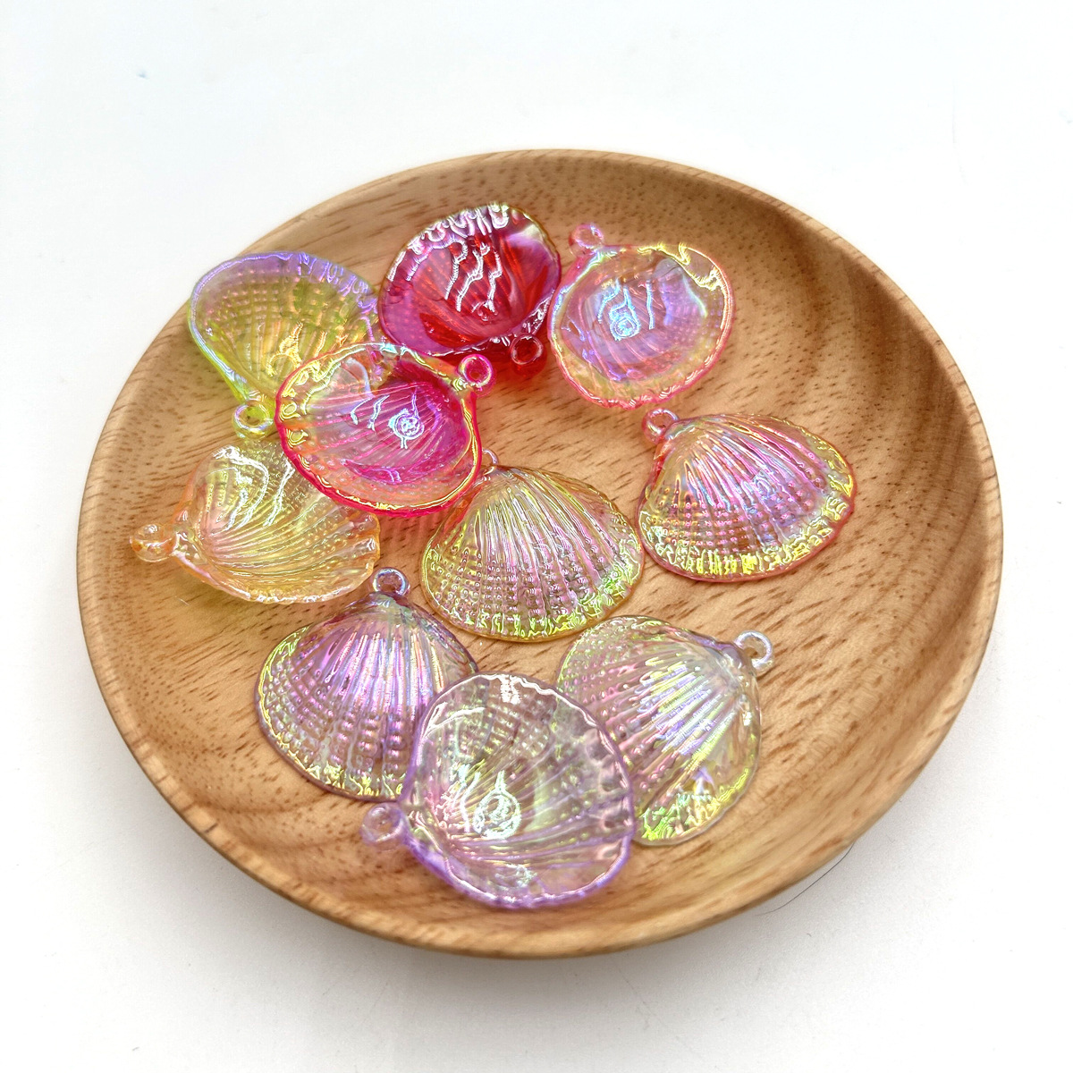 23*27mm UV-coated shell high-quality acrylic clam shell flower shell DIY bracelet accessory pic 6