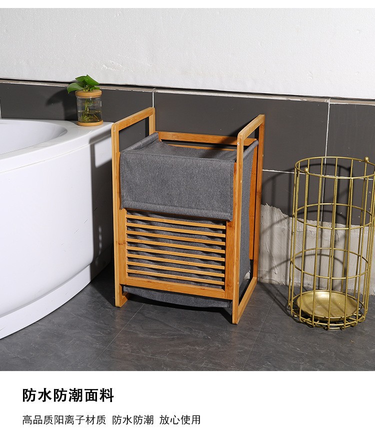 俊豪家居家用脏衣篮布艺脏衣服玩具杂物收纳筐竹制洗衣篮子收纳筐详情5
