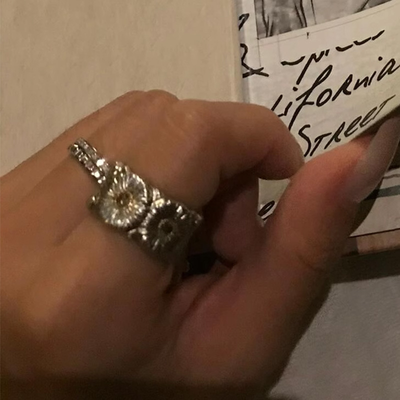 fever同款银色小花戒指女小众设计轻奢高级感雏菊新款夏季韩国ins详情17