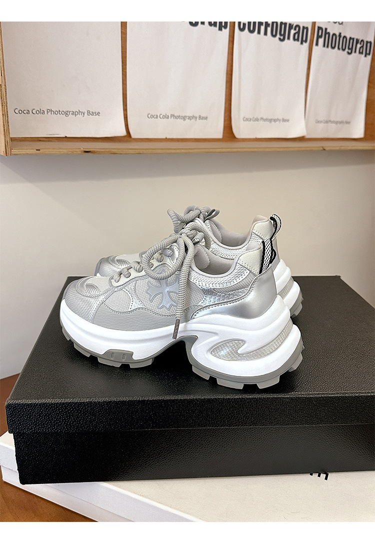 苏茵茵同款增高7.5cm~十字花厚底休闲运动鞋女厚底老爹鞋跑步鞋详情48