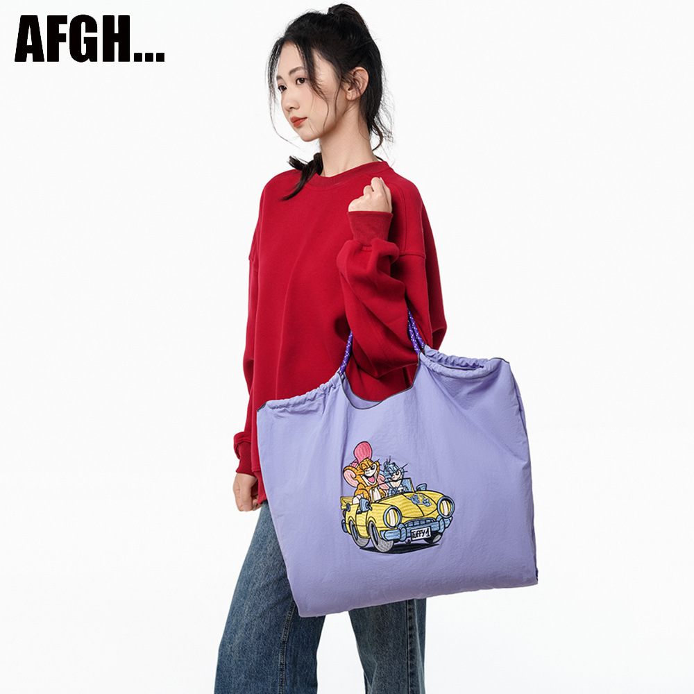 AFGH Warner officially authorized TomJerry embroidered shopping bag handbag, high-end car cat pic 4