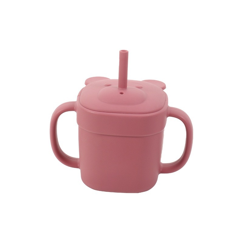 婴童 两用吸管杯防摔硅胶杯子婴儿学饮杯保温杯babycare母婴用品儿童水壶详情5