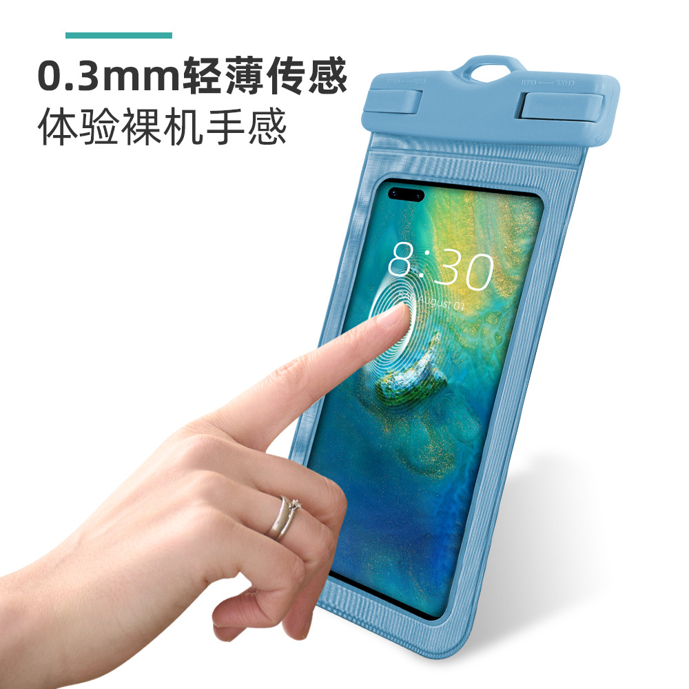 Wholesale of waterproof bags for touch screen mobile phones, transparent neck-hanging sealed bags for outdoor swimming equipment, dust-proof drift diving cases pic 14