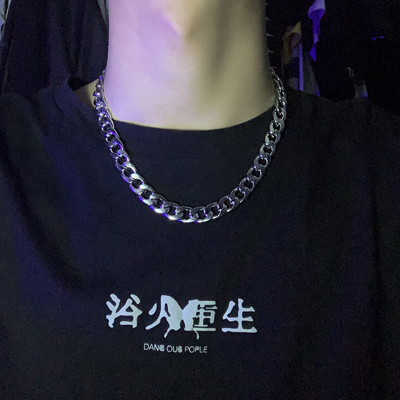 钛钢不掉色古巴项链嘻哈风男潮ins欧美街头嘻哈卫衣链子配饰潮酷详情2