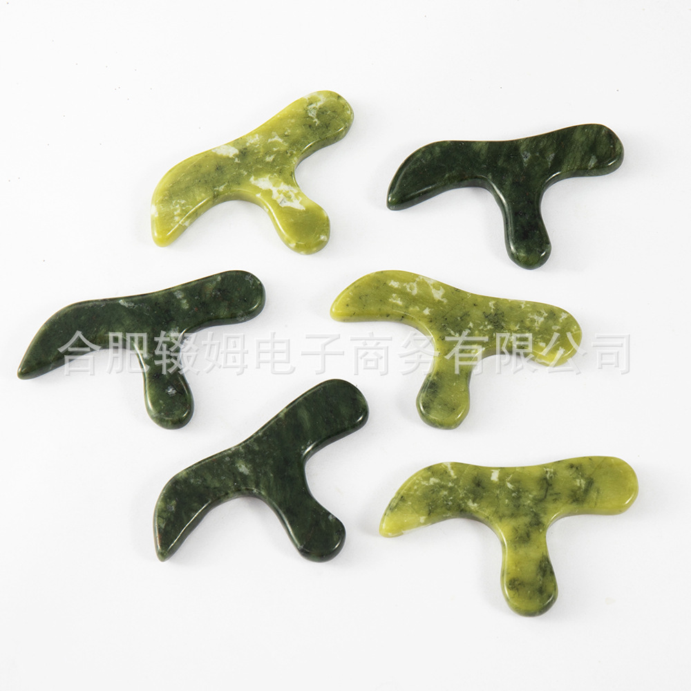 源头工厂岫岩玉多功能玉石滚轮美容器脸部眼部刮痧三叉足底按摩工具详情20
