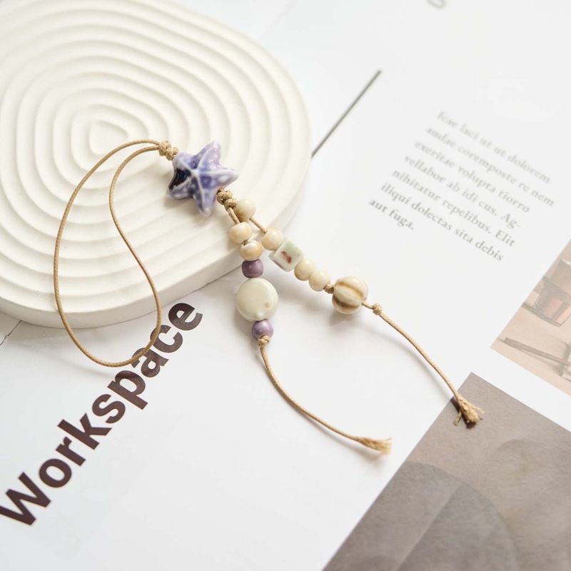 不掉色热销手机链挂件小物品陶瓷原创手机链串珠混款串珠手机链详情6