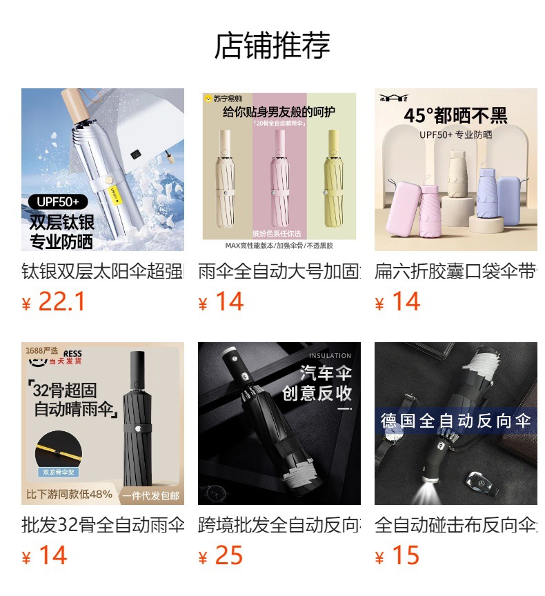 全自动反向雨伞男士大号折叠太阳伞晴雨两用女学生暴雨专用遮阳伞详情1