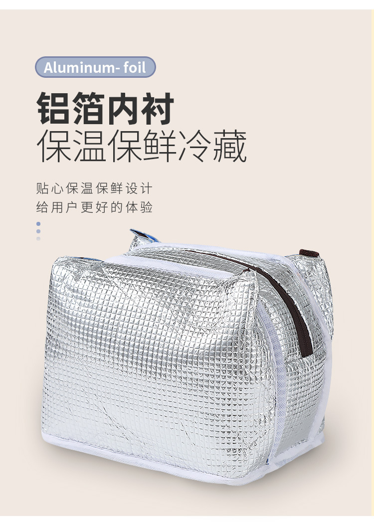 新款手提饭盒袋保温袋外出装饭盒保温便携包工作学生大容量餐盒袋详情6