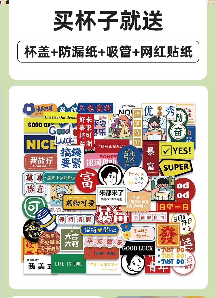 一次性带盖塑料简约风饮料饮品打包外带水杯PET咖啡奶茶杯自制详情2