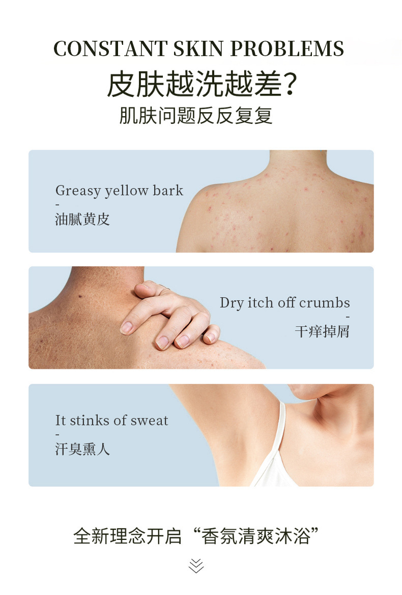 Foreign trade all-English cross-border fragrance Body Wash, perfum-based body Wash, long-lasting fragrance arbutin body wash pic 8